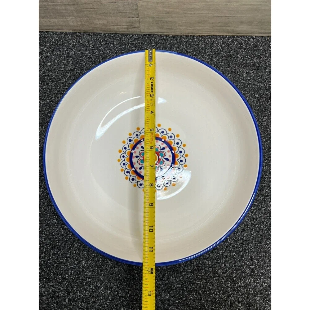 Dash of That - Ellie - Boho Style 11.75” Shallow Serving Bowl